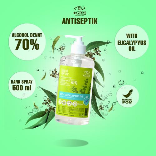 Foto Produk GDM Hand Sanitizer 500 ml Kandungan 70% Alkohol & Eucalyptus BPOM dari Kissforri Official