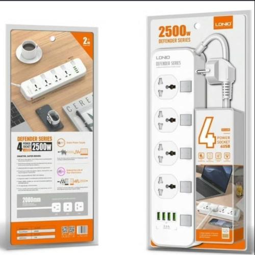 Foto Produk Steker colokan listrik LDNIO SC4408 universal power socket 4usb port dari hks cellular