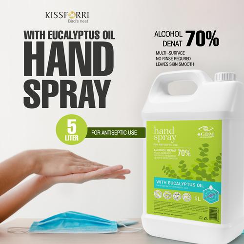 Foto Produk GDM Hand Sanitizer 5 Liter Kandungan 70% Alkohol& Eucalyptus BPOM dari Kissforri Official