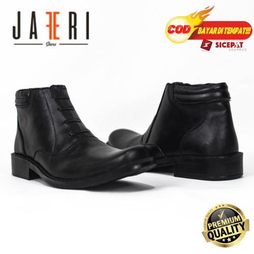 Foto Produk Sepatu Pantofel Boots PDH 03 Kulit Sapi Asli Kelas 1 Bukan Imitasi - Hitam, 39 dari Sepatu Pantofel