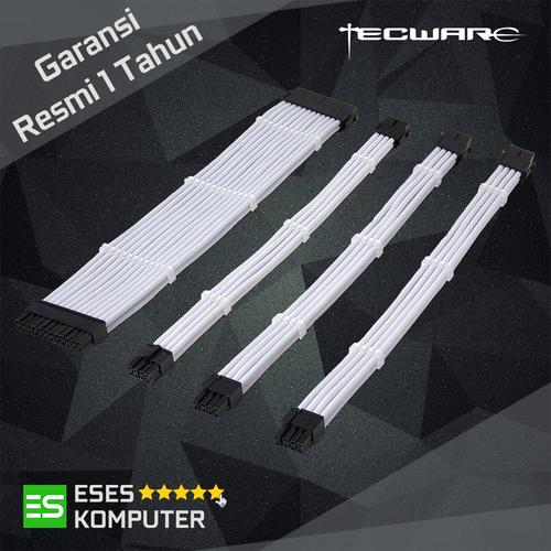 Gambar PSU Extension Tecware Flex Sleeved Extension Cables Set - White dari ESES Komputer Kota Tasikmalaya Tokopedia