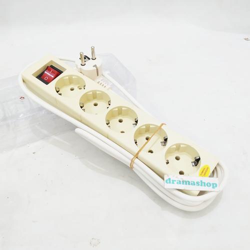 Jual Stop Kontak Multy Socket Switch 5 Lubang 3 Meter - Jakarta Timur ...