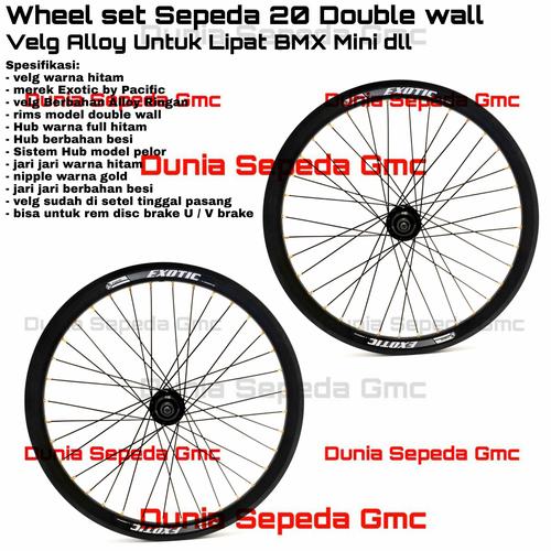 Jual wheel set 20 406 sepeda lipat 