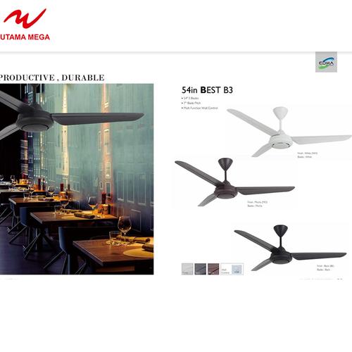 Jual Ceiling Fan MT EDMA 54IN Best B3 Kipas Plafon Wall Control Kota