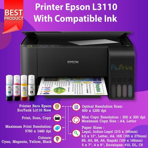 Jual PRINTER EPSON L3110 SERIES ALL IN ONE PRINTER, SCAN, FOTOCOPY -  Jakarta Selatan - kamila_olshop | Tokopedia