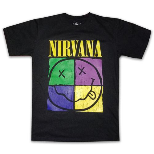 Jual kaos band nirvana rainbow logo 
