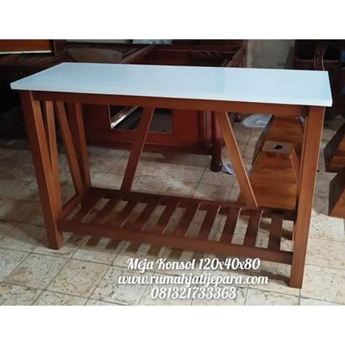 Gambar Meja Konsol Minimalis dari CV.Rumah Jati Jepara Kab. Jepara Tokopedia