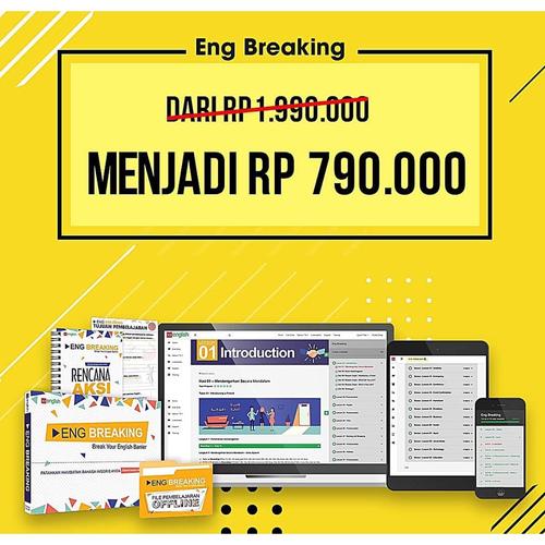 Gambar ENG BREAKING - Kursus Belajar English Online dan Offline dari X3 English Jakarta Utara Tokopedia