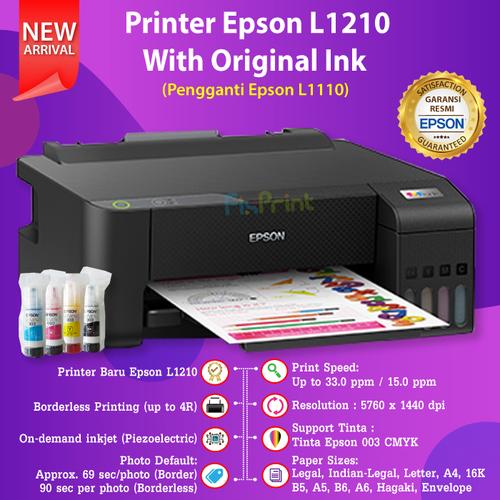 Promo Printer Epson L1110 L 1110 Print Only New Original with Ink 003