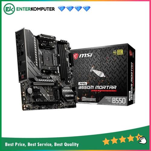 Gambar MSI MAG B550M Mortar (AM4, AMD Promontory B550, DDR4, USB3.2, SATA3) dari Enter Komputer Official undefined Tokopedia