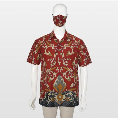 Gambar Danar Hadi Batik Motif Seto Kuminir Men Shirt Red - E4 - M dari Danar Hadi Batik Jakarta Selatan Tokopedia