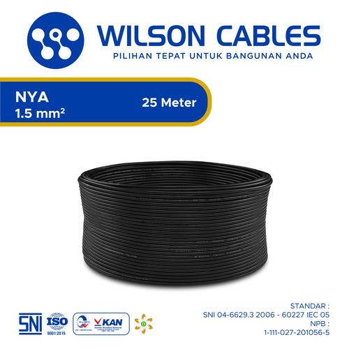Gambar Wilson Cables - Kabel Listrik Tembaga / NYA 1.5 mm2 / 25 Meter - Hitam dari Wilson Cables Official Store Kab. Tangerang Tokopedia