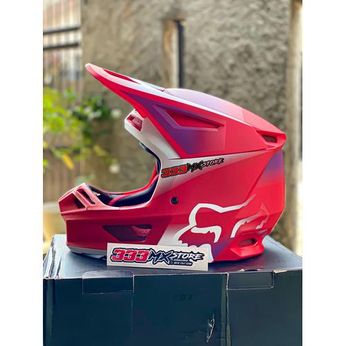 Jual HELM FOX V2 VLAR RED HELM CROSS 