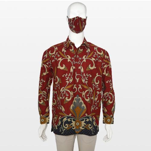 Gambar Danar Hadi Batik Motif Seto Kuminir Men Shirt Red - E3 - M dari Danar Hadi Batik Jakarta Selatan Tokopedia