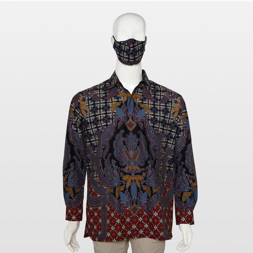 Gambar Danar Hadi Batik Motif Gurdo Kinasih Men Shirt Blue - E1 - M dari Danar Hadi Batik Jakarta Selatan Tokopedia