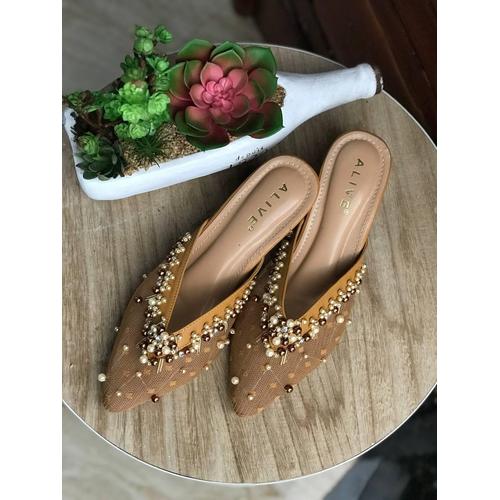 Jual SIWIJAYA- HEELS 5CM MULES BRUKAT 