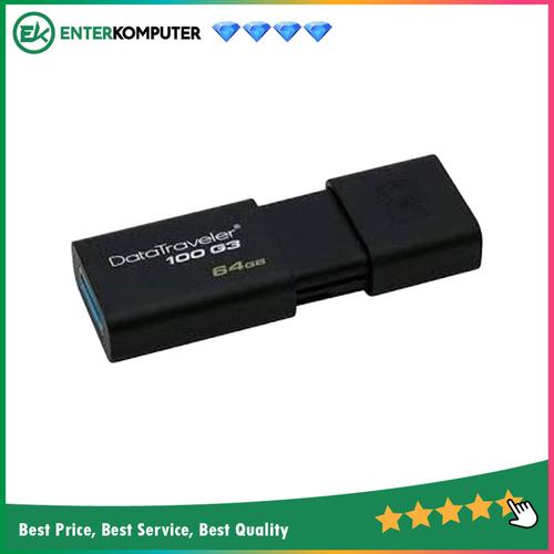 Gambar Kingston Data Traveler 100 G3 USB 3.0 64GB - DT100G3 dari Enter Komputer Official Jakarta Pusat Tokopedia
