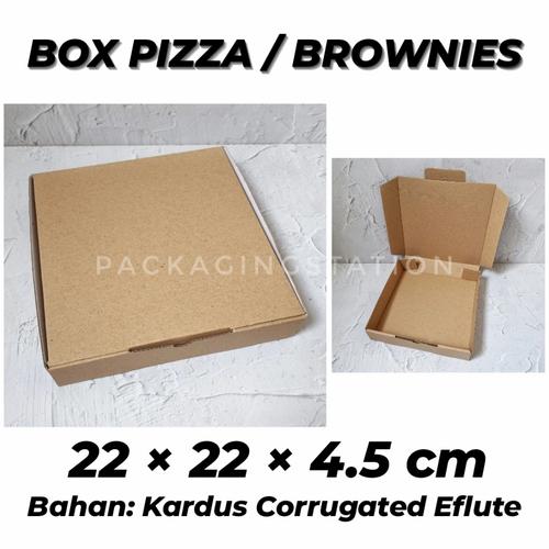 Jual Kotak Box Polos Size 22 / Kotak Brownies / Box Brownies / Kotak