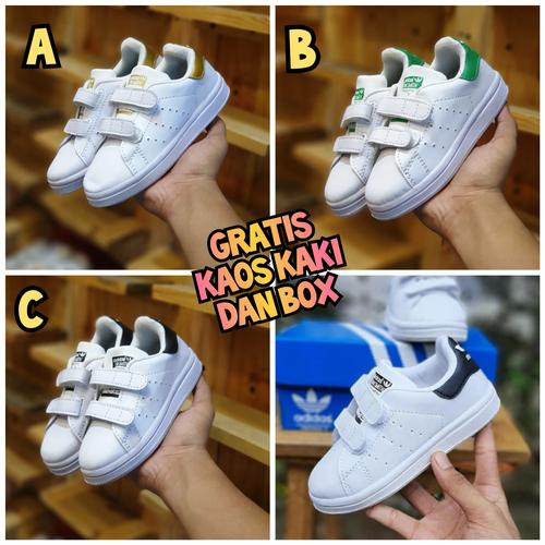 Jual Sepatu anak Adidas Stansmith (Velcro) laki-laki dan perempuan - C, 35  - Jakarta Barat - Screens_store | Tokopedia