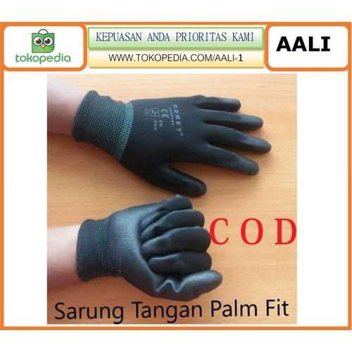 Gambar Sarung Tangan Kerja Safety - Hitam, L dari AALI Kota Bekasi Tokopedia