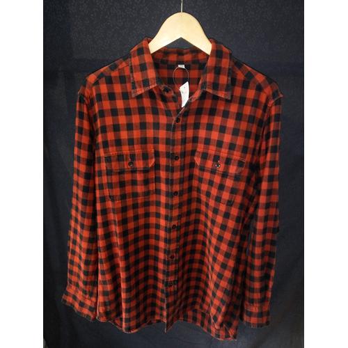 Gambar Thrift Kemeja Flannel Uniqlo Orange dari Serba Original Jakarta Selatan Tokopedia