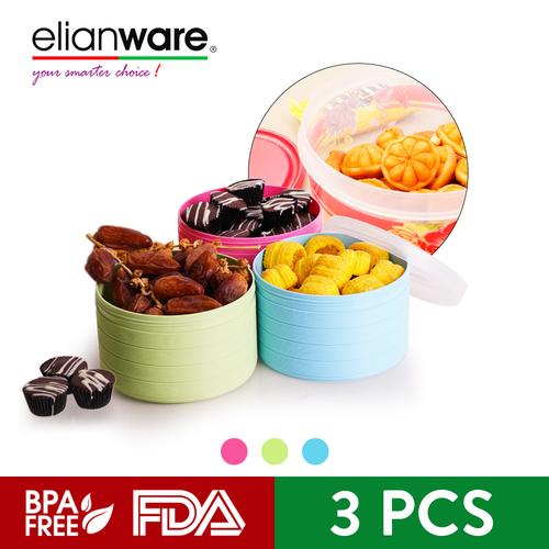 Gambar Elianware 110ml Food Container Candy Snacks Storage Toples 3PCS dari Elianware Indonesia Jakarta Utara Tokopedia