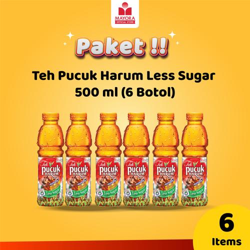 Foto Produk Teh Pucuk Harum Less Sugar 500 ml (6 Botol) dari Mayora Official Store