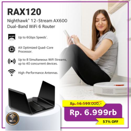 Foto Produk Netgear RAX120 Dual-Band AX12 Stream AX6000 WiFi 6 Router dari Netgear Store