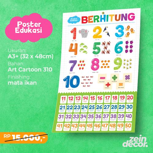 Jual POSTER EDUKASI ANAK BERHITUNG | POSTER BERHITUNG | POSTER ANGKA