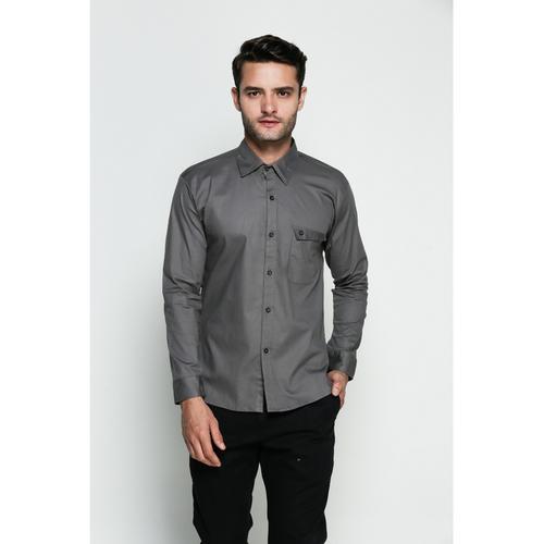 Foto Produk MILLER KEMEJA POLOS PRIA LENGAN PANJANG KEMEJA COWO FORMAL SLIM FIT - Abu-abu, L dari FortKlass