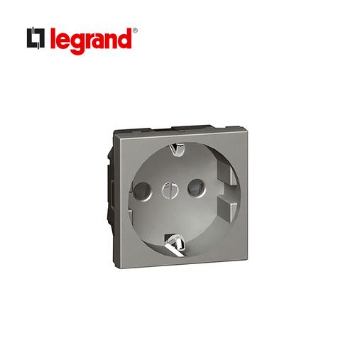 Legrand Stecker 2-polig 16A, Schwarz, Für Kabel Bis 2x1,5 Mm² – Gummi, Ohne Schutzkontakt