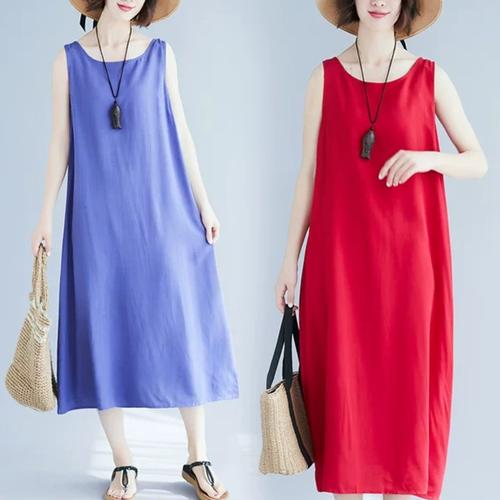 Jual Long Dress Casual Model Longgar 