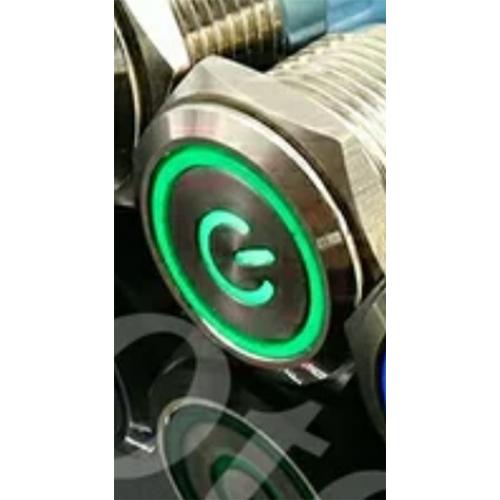 Jual Saklar On Off LED logo power merk CP Stainless Push Button Switch ...