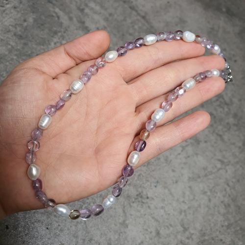 Jual Kalung Choker Light Amethyst dan 