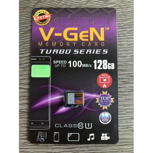 Jual Micro SD VGeN 128GB Class 10 TURBO 100MB/s Non Adaptor Memory