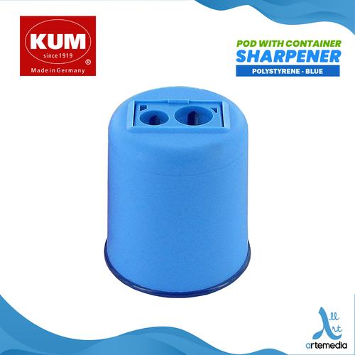 Gambar Rautan Pensil KUM Sharpener Pod Container - BLUE dari Artemedia Shop Kota Bandung Tokopedia