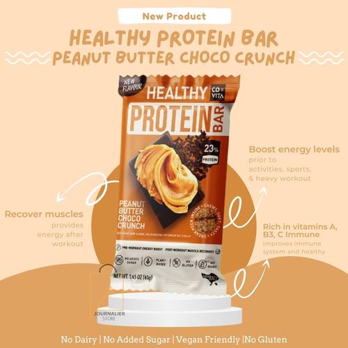 Promo COVITA Healthy Protein Bar Peanut Butter ChocoCrunch Superfood