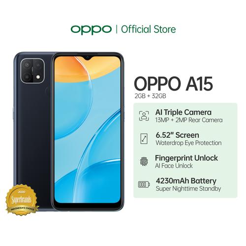 Foto Produk OPPO A15 Smartphone 2GB/32GB (Garansi Resmi) - Hitam dari OPPO OFFICIAL STORE