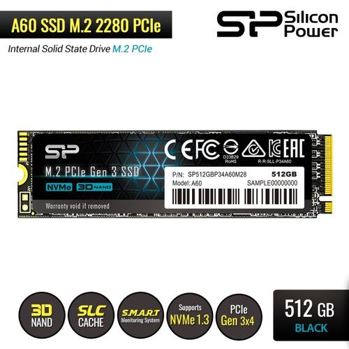 Gambar Silicon Power A60 SSD M.2 2280 PCIe Gen3x4 NVMe1.3 - 256GB dari Flazz Computer Pekanbaru Kota Pekanbaru Tokopedia