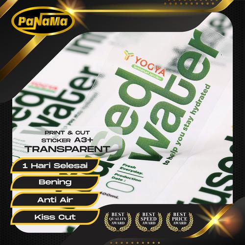 Promo Print & Cut Sticker Transparant A3+, Stiker Label Murah, Bandung