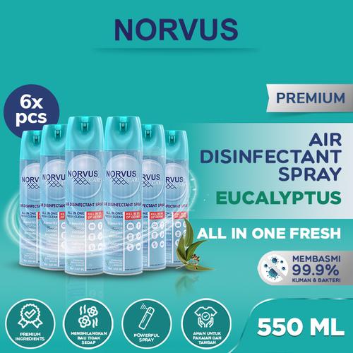 Gambar NORVUS - Eucalyptus 6x 550ml Air Disinfectant Spray Aerosol dari Norvus Indonesia Jakarta Barat Tokopedia