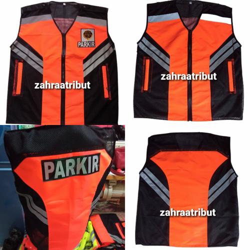 Jual rompi parkir orange safety - polos 