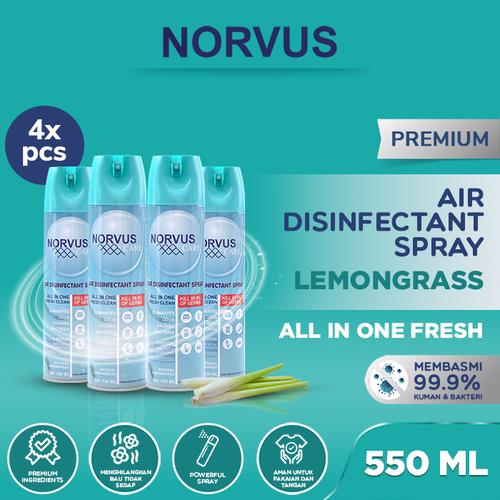 Gambar NORVUS - Lemongrass 4x 550ml Air Disinfectant Spray Aerosol dari Norvus Indonesia Tokopedia
