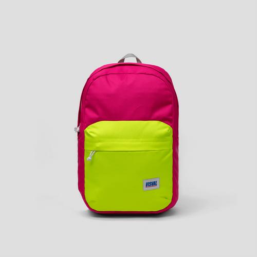 pink green backpack
