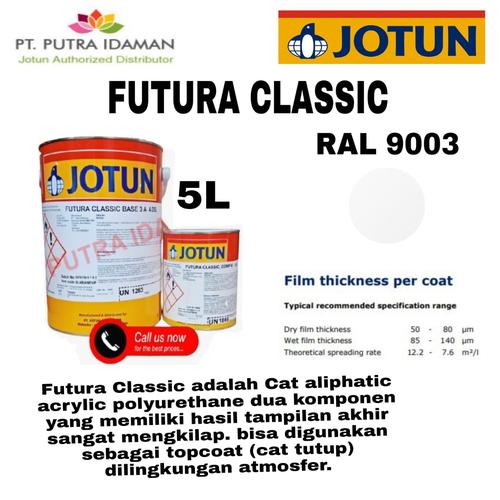 Jual JOTUN CAT KAPAL / FUTURA CLASSIC 5 LITER / 9003 white CAT JOTUN