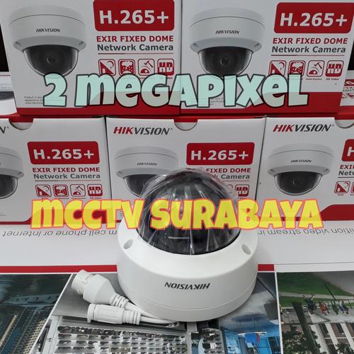 Jual cctv ipcam 2mp Hikvision indoor Exir Fixed Dome PoE H265 ip camera ...
