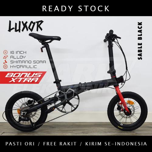 Foto Produk Pacific LUXOR 16 & 20 inch Sepeda Lipat Folding Bike - Sable Black, Ban 20inch dari Stark Elektronik