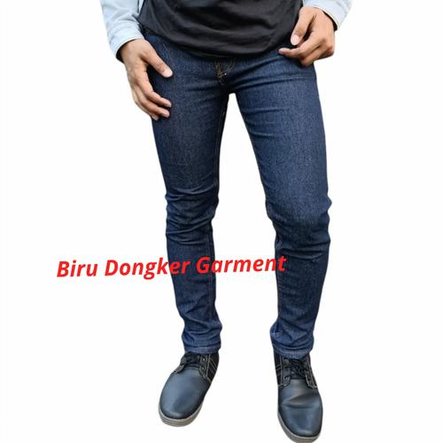 Foto Produk Celana Jeans Panjang Pria Lepis Levis Slim fit Stretch Garment Jumbo - Biru, 27 dari Hybrid Denim
