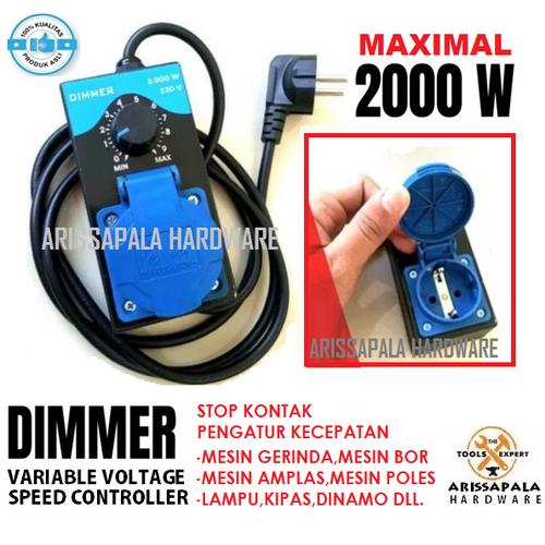 Jual Dimmer Pengatur Kecepatan Gerinda Bor Poles Dinamo Kipas Dimer 2000W Kab. Batang