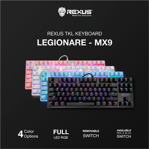 Gambar Keyboard Rexus GAMING MECHANICAL RGB MX9 PUDDING WHITE-BROWN SWITCH dari ArinGoComputer Kota Samarinda Tokopedia